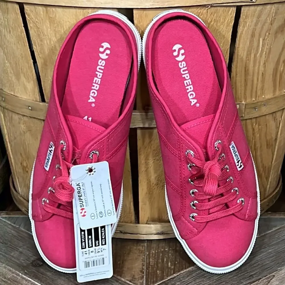 Superga 2288 VCOTW Fantasia Collection Pink Canvas Mule Sneakers Women 9.5